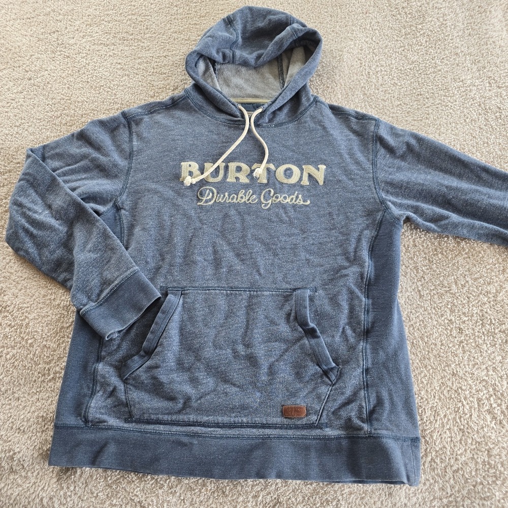 Burton Women's Hoodie Sweatshirt Blue Size S "Burton Durable Goods" Spellout‎ - Picture 15 of 15